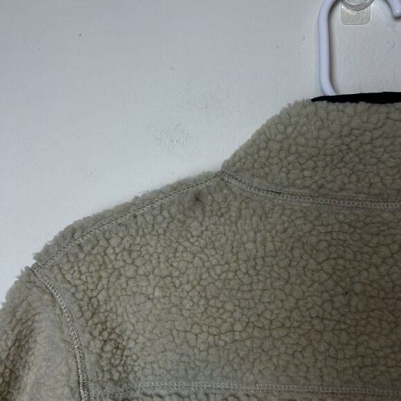 Eddie Bauer Jacket Men’s Small Ivory Chilali Faux Sherpa Outdoor Gorpcore Cabin - Picture 9 of 13